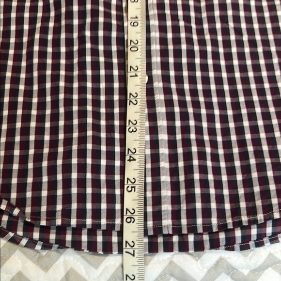 Theory Women's Plaid Button Down Shirt Purple Blue White sz XS - Picture 8 of 9